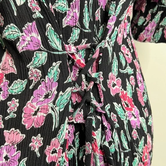 Vintage Fashion Bug Long Floral Dress with Corset Tie Back Size 22/24 cottage - Picture 4 of 15